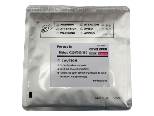 Девелопер для KONICA MINOLTA Bizhub C220/C280/C360 (CET) Magenta, 210г/пак, 114000 стр., CET8434