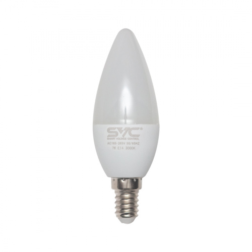 Эл. лампа светодиодная SVC LED C35-7W-E14-3000K, Тёплый Эл. лампа светодиодная SVC LED C35-7W-E14-3000K, Тёплый