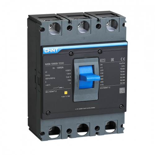 Автоматический выключатель CHINT NXM-1600S/3Р 1600A 50кА регулир фото 2