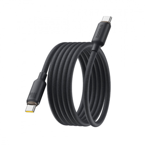 Интерфейсный кабель Baseus Foamed Silicone Pro Magnetic USB-C to USB-C 100W Black 1m (E0426D00)