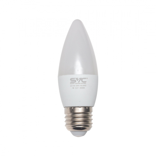 Эл. лампа светодиодная SVC LED C35-7W-E27-3000K, Тёплый фото 2