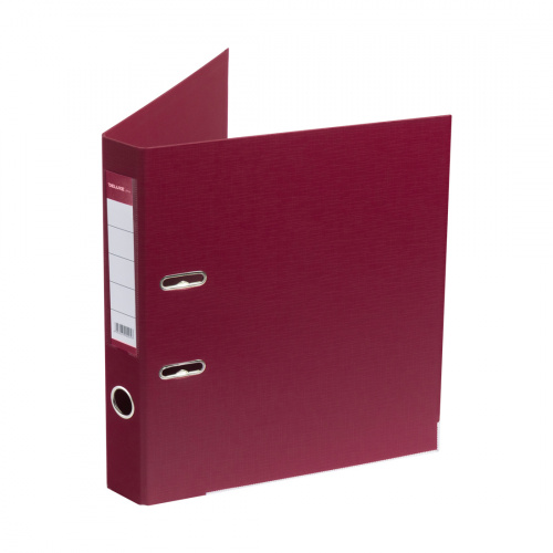 Папка-регистратор Deluxe с арочным механизмом, Office 2-WN8, А4, 50 мм, бордовый фото 2