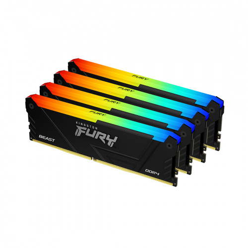 Комплект модулей памяти Kingston FURY Beast RGB KF432C16BB12AK4/64 DDR4 64GB (Kit 4x16GB) 3200MHz фото 2